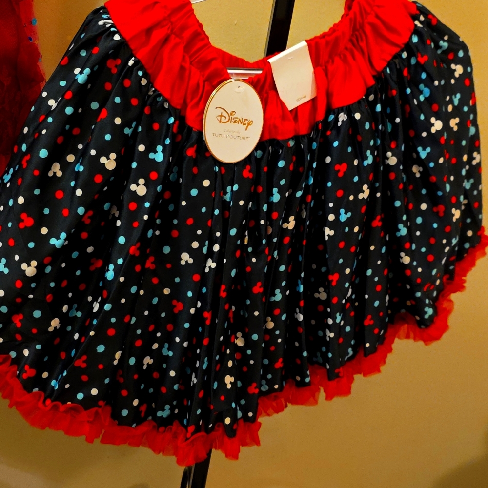 Brand New With TAGSDisney Tutu Couture Reversable Bubble Midi Skirt Girls Size 8